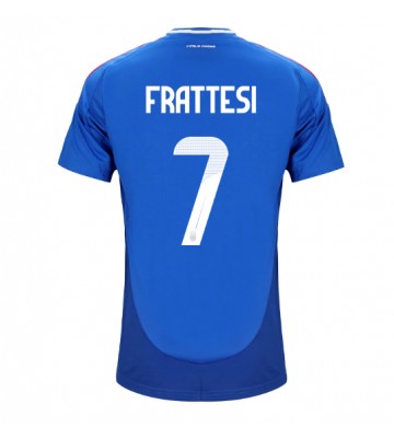Italien Davide Frattesi #7 Replika Hjemmebanetrøje EM 2024 Kortærmet